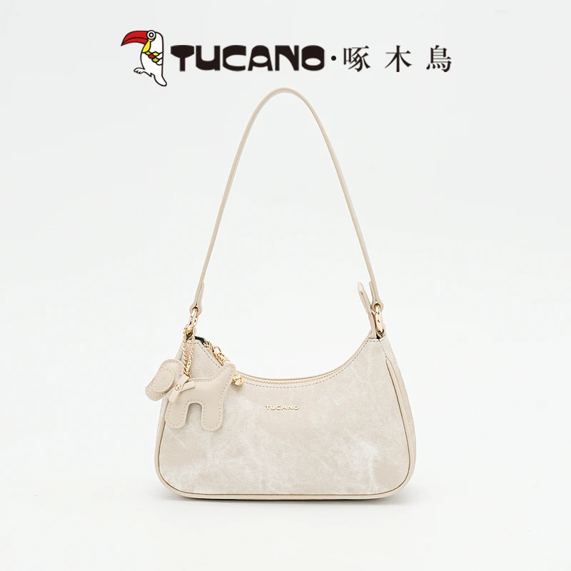 啄木鸟正品女包春夏小众单肩腋下月牙包复古百搭斜挎包TBK2761-61