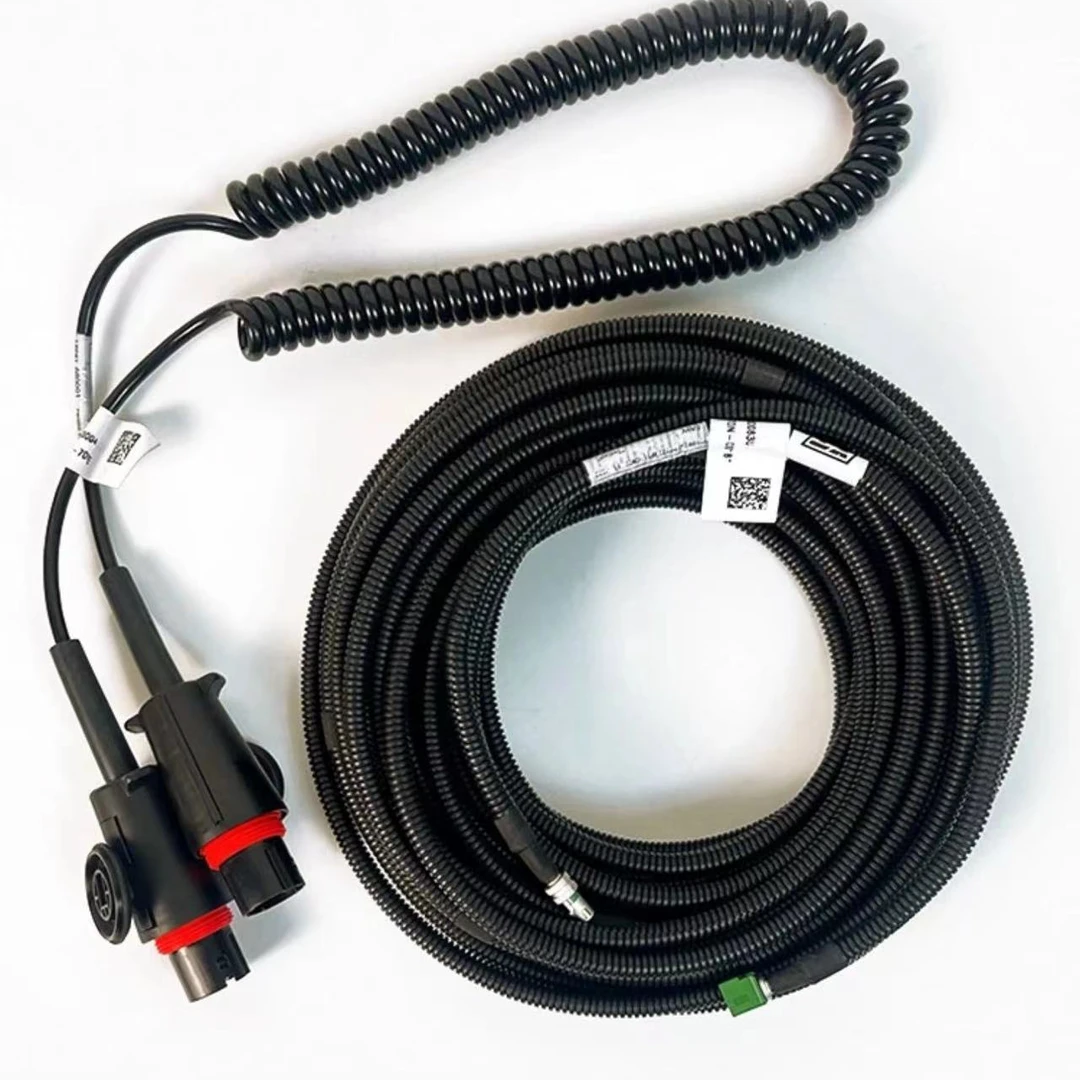 解放J6V原厂四路影像连接线螺旋线插座J6P3.0款监控摄像头延长线