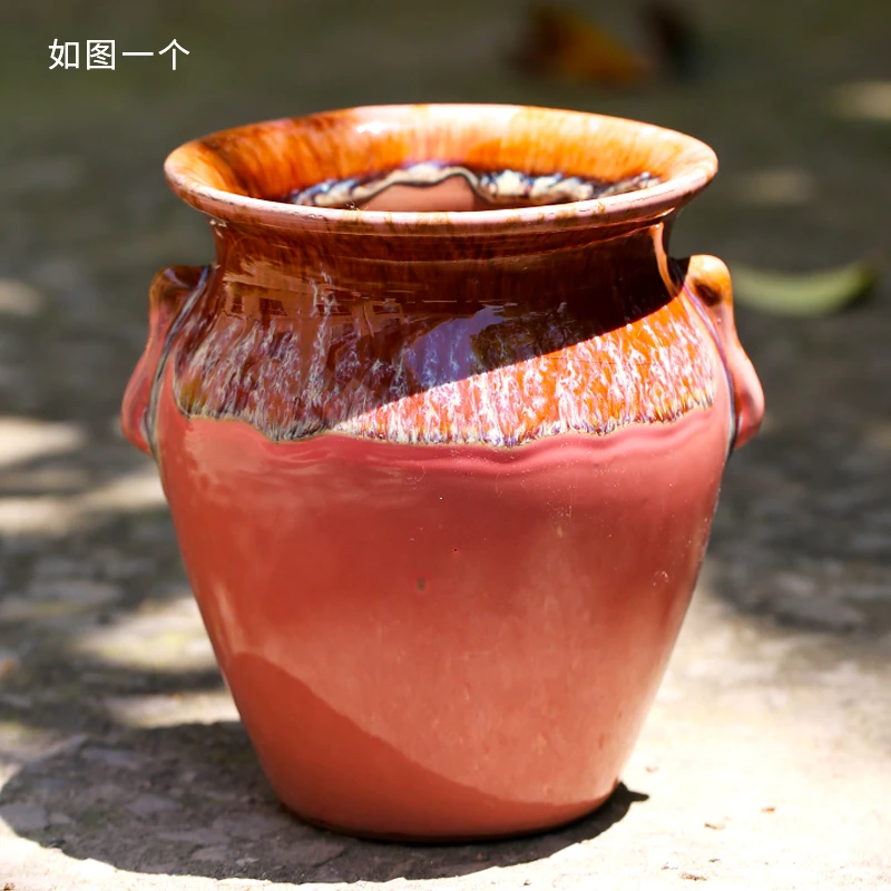 多肉花盆陶瓷大口径粗陶紫砂透气绿植盆栽法师老桩盆特价T1-704