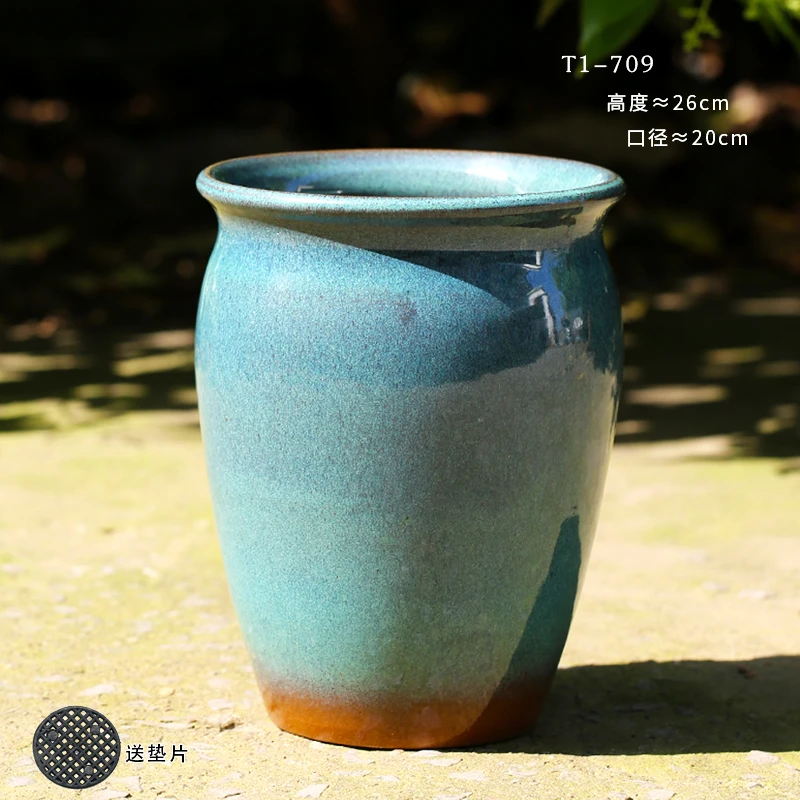 陶瓷大号多肉花盆大号手工三角梅专用悬崖老桩家用高盆特价T1-709