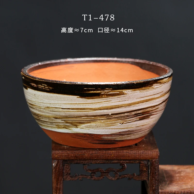 T1-478多肉花盆大口径特价清仓包邮特大号简约家用手绘花盆陶瓷大