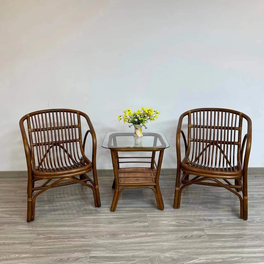 61号藤编休闲椅  新中式 简约 家用户外书房卧室阳台 藤椅