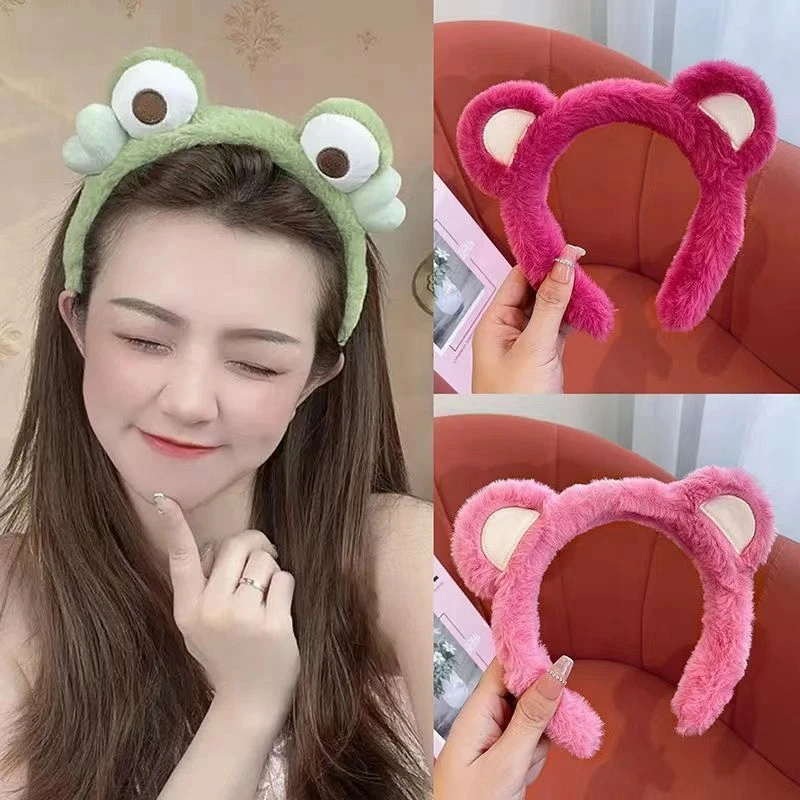 发箍女洗脸敷面膜装用防滑不掉束发带草莓熊搞怪沙雕稀奇可爱发饰