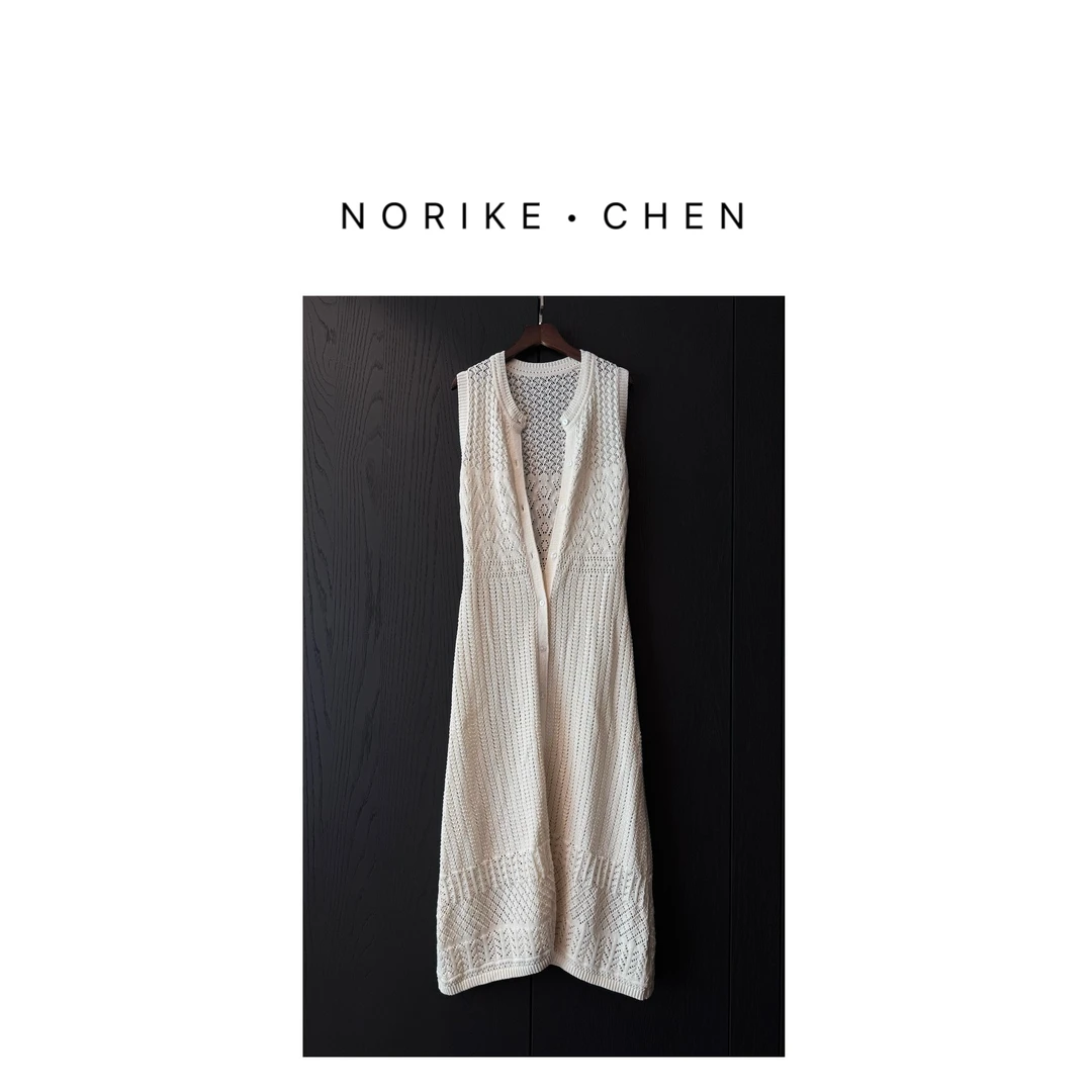 Norike/Norike雍容假日针织镂空无袖连衣裙JR55171