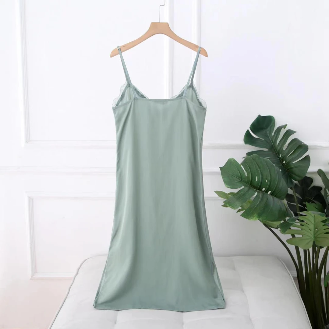 珠光天丝吊带睡裙