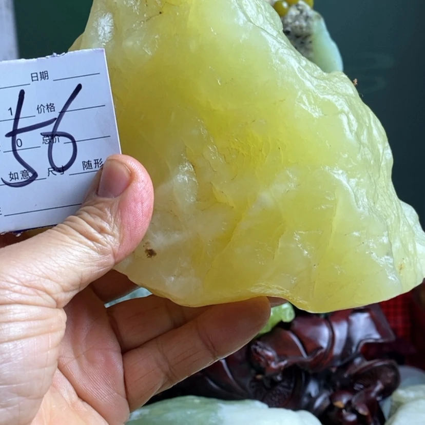 【闪购商品】蛇纹石玉珠宝岫玉原石未镶嵌东**?
