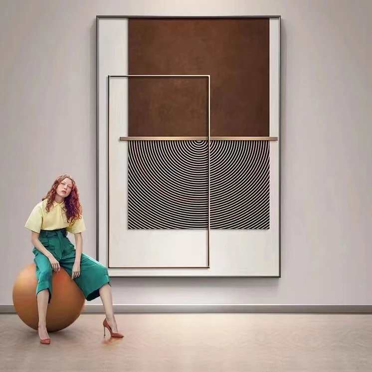 世界名画安德烈【永恒】现代简约肌理画大幅落地画壁玄关沙发背景墙