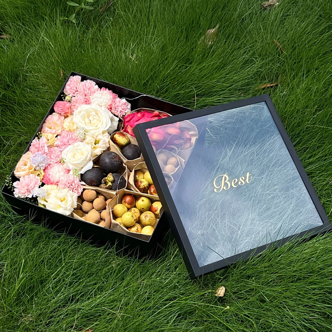 透明防水大方盒高级diy花束水果礼盒送男朋友香烟烟盒礼物包装盒