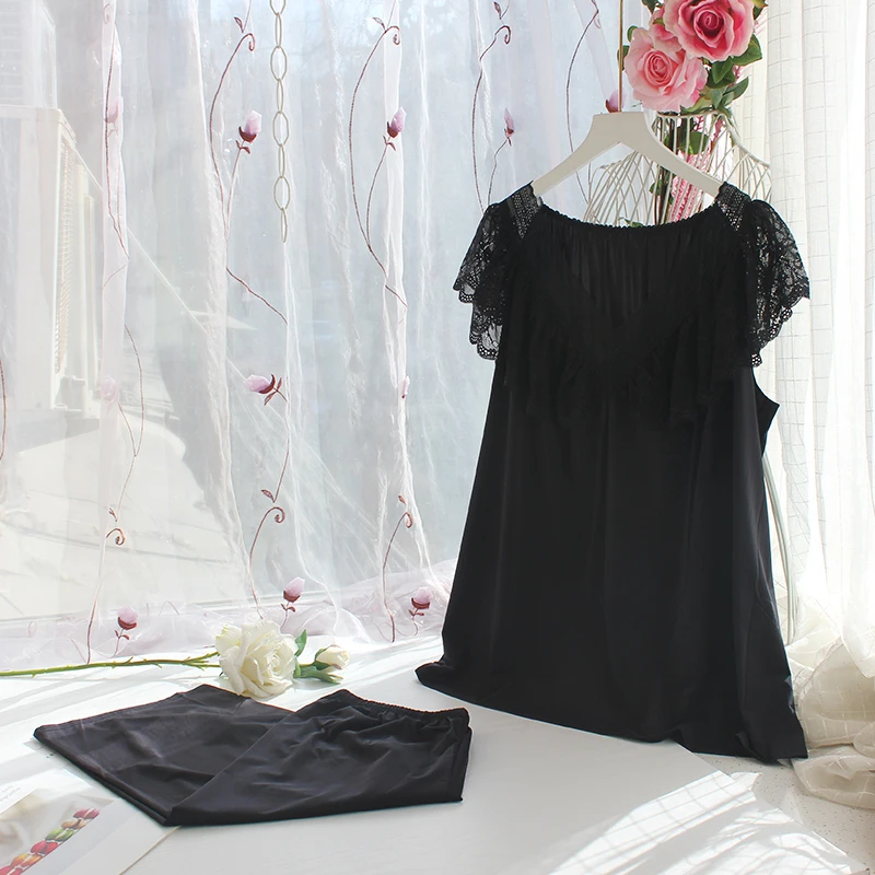 大码女士睡衣家居服性感舒适套装