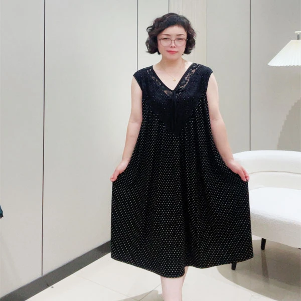 夏季新款大码睡裙胖mm显瘦遮肚宽松显瘦无200斤V领