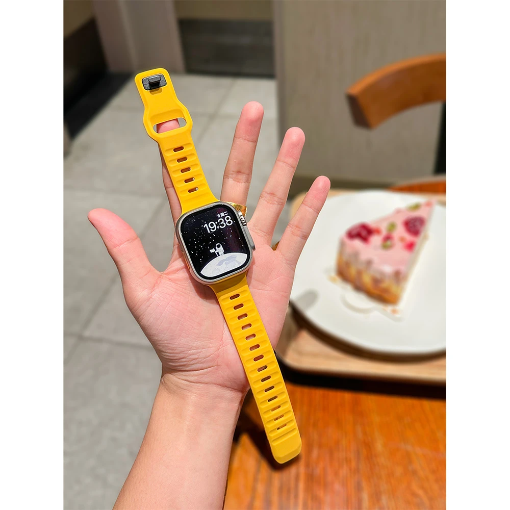 适用iwatch表带硅胶se苹果手表8表带applewatchultra运动7代6/5s9