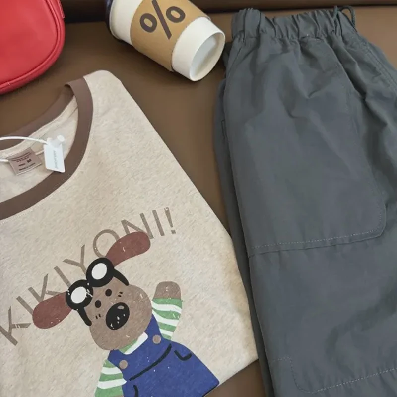 【哈喽小狗】冰感雪花棉轻薄超好穿燕麦撞色韩版T