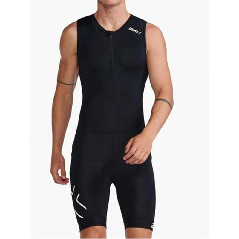2XU 铁人三项男士无袖铁三服速干透气游泳跑步比赛运动连体服