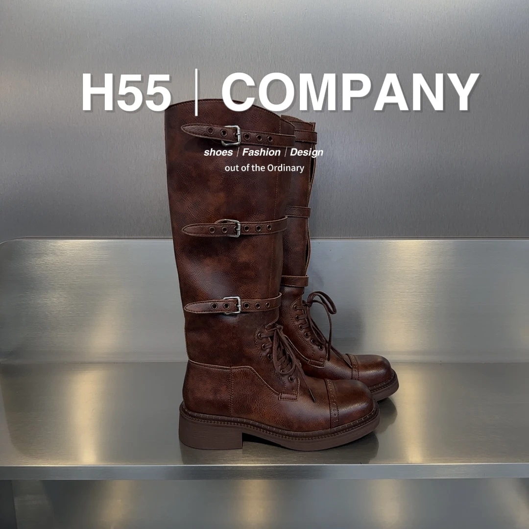 【雪糕专属】H55-克罗地亚 | 中古骑士靴13-1804潮流2024时尚雅丹