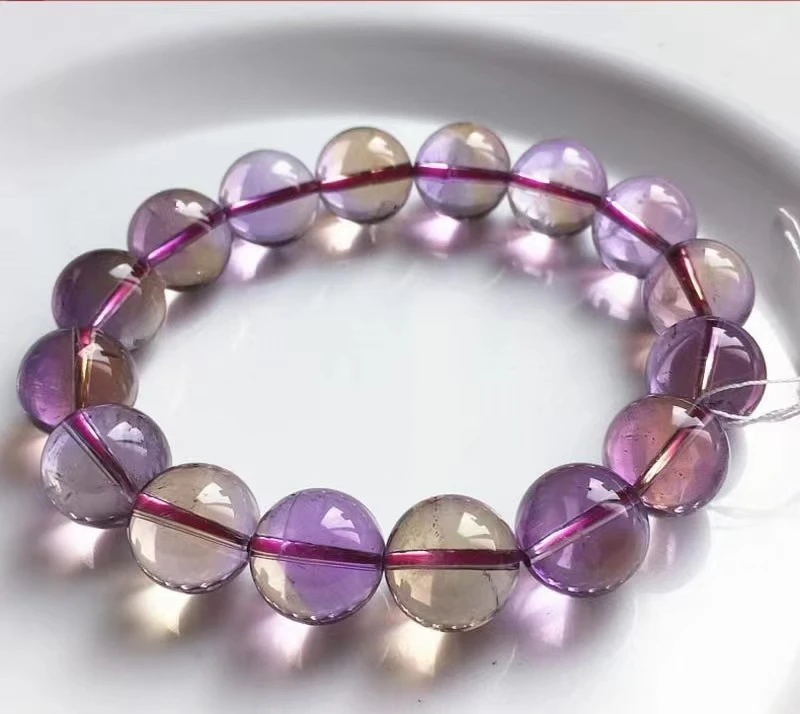 天然水晶紫黄水晶手串单圈时尚单品手串