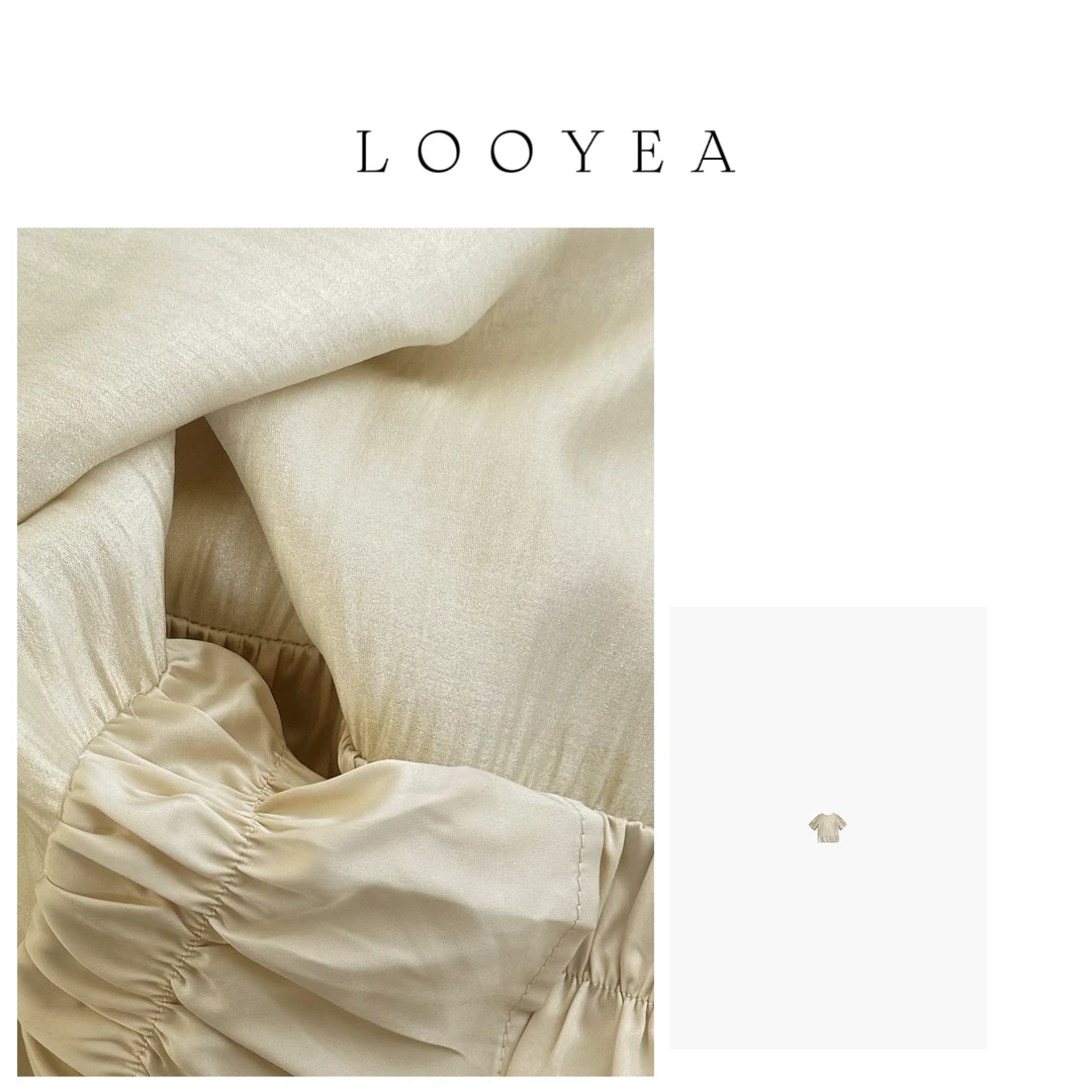 【海棠未与】LOOYEA 简约肌理麻感纯色老钱风小衫 8302