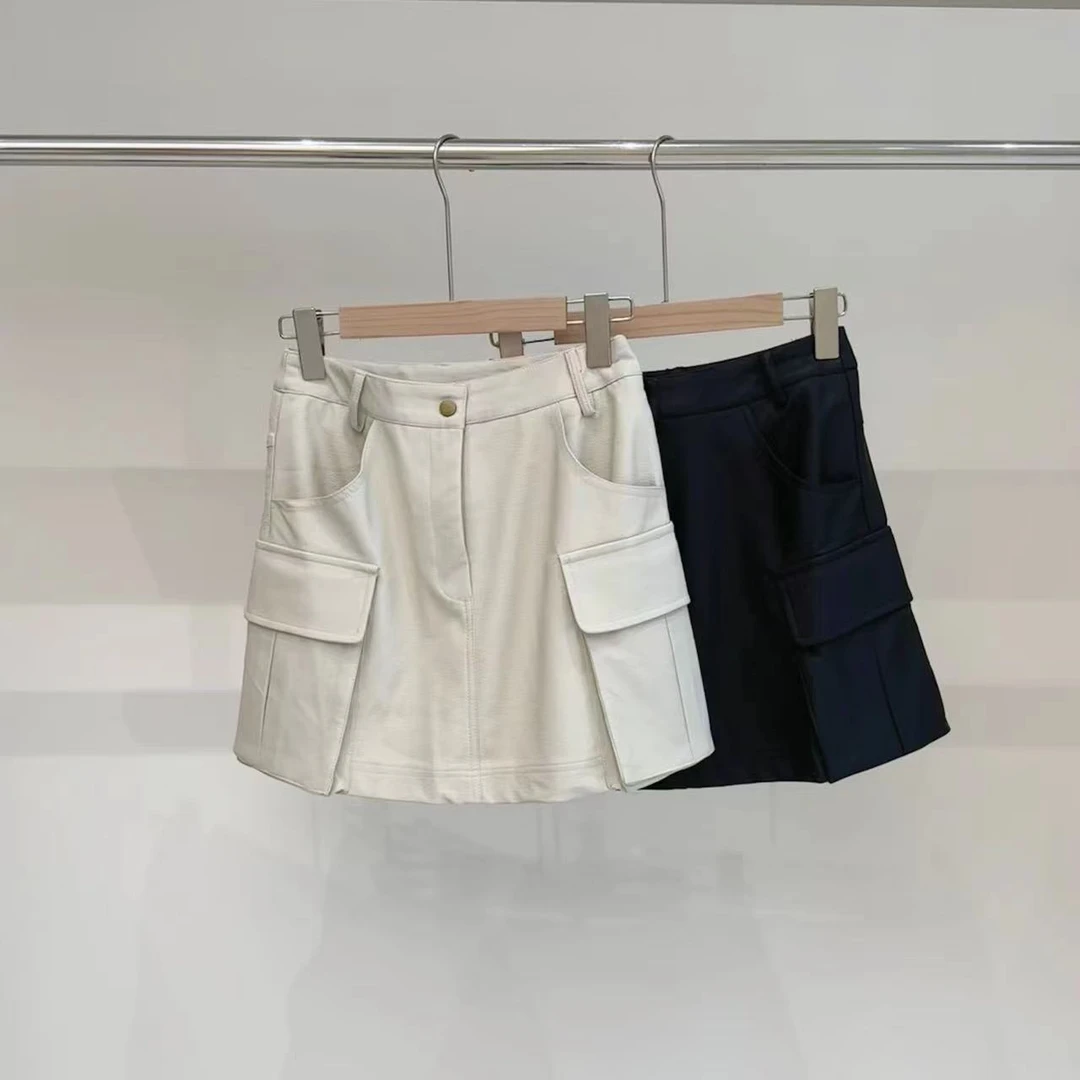【周一见】LOOYEA 早秋气质通勤高腰半身小皮裙 3062-1