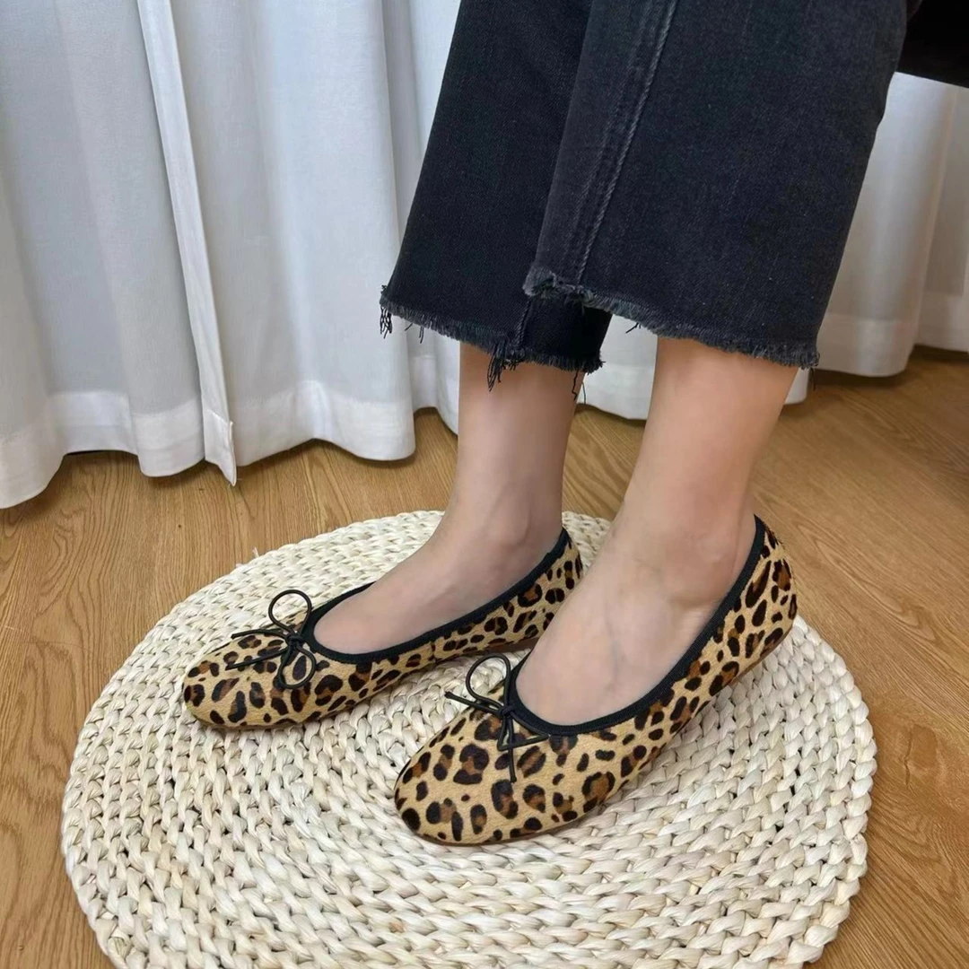 【ONEDAY推荐】四季通用百搭芭蕾舞鞋舒适软底圆头真皮手工女鞋