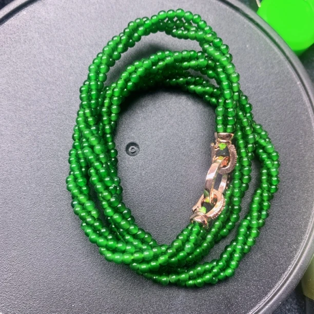 天然a货翡翠老坑项链卡2.5