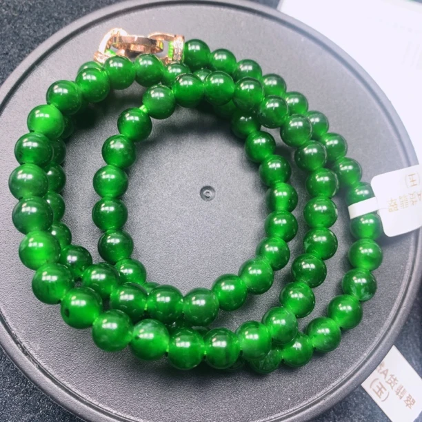 天然a货翡翠老坑冰种项链卡8