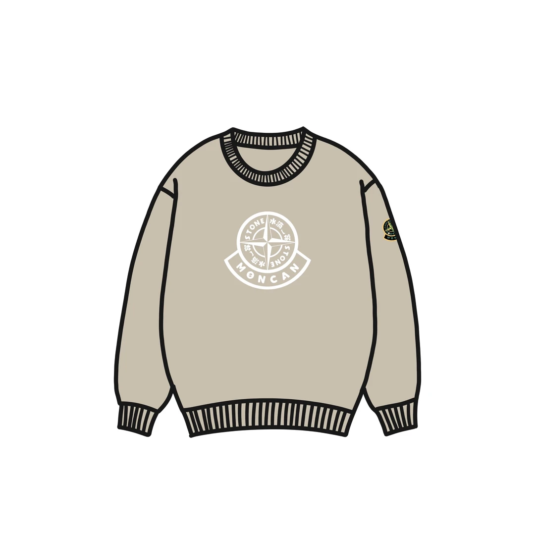 梦咔水滴石穿亲子系列成语圆领亲子撞色纯棉卫衣休闲运动印花百搭