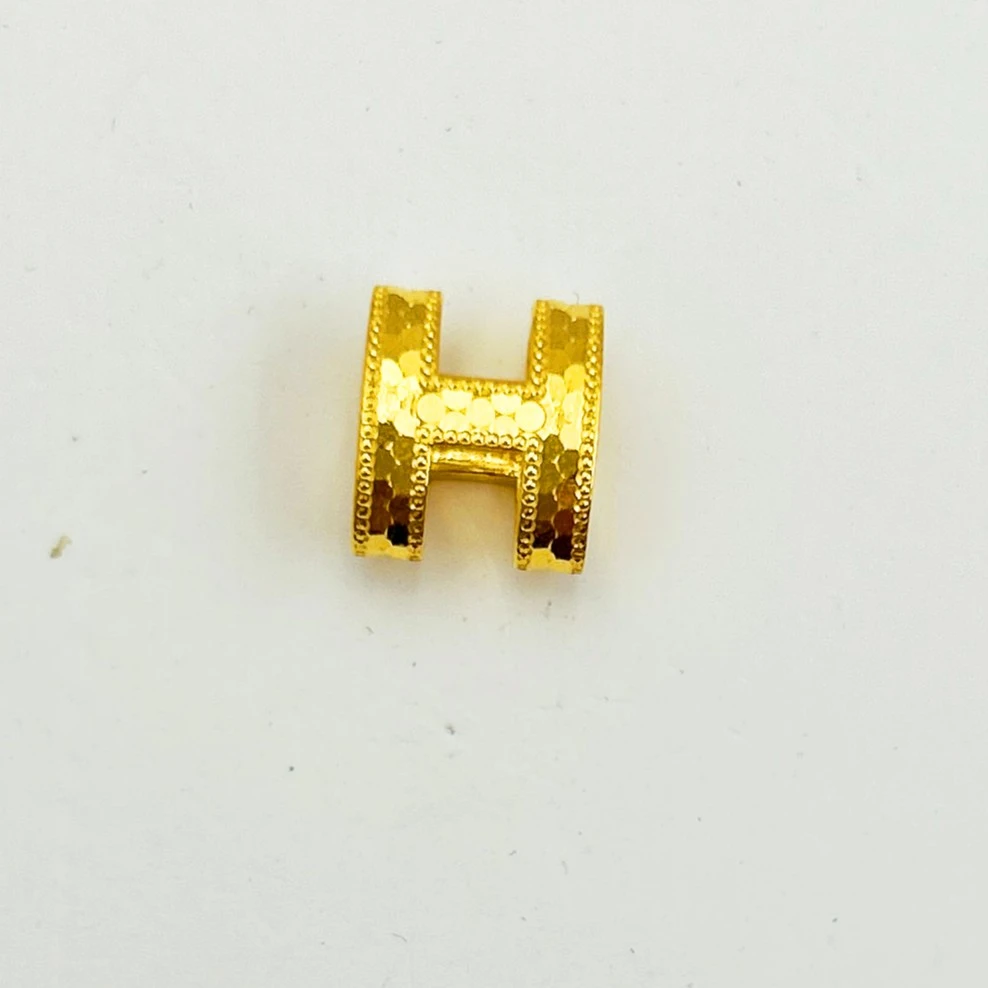 足金999 鱼鳞H吊坠 时尚百搭5G黄金精品工艺 按克卖