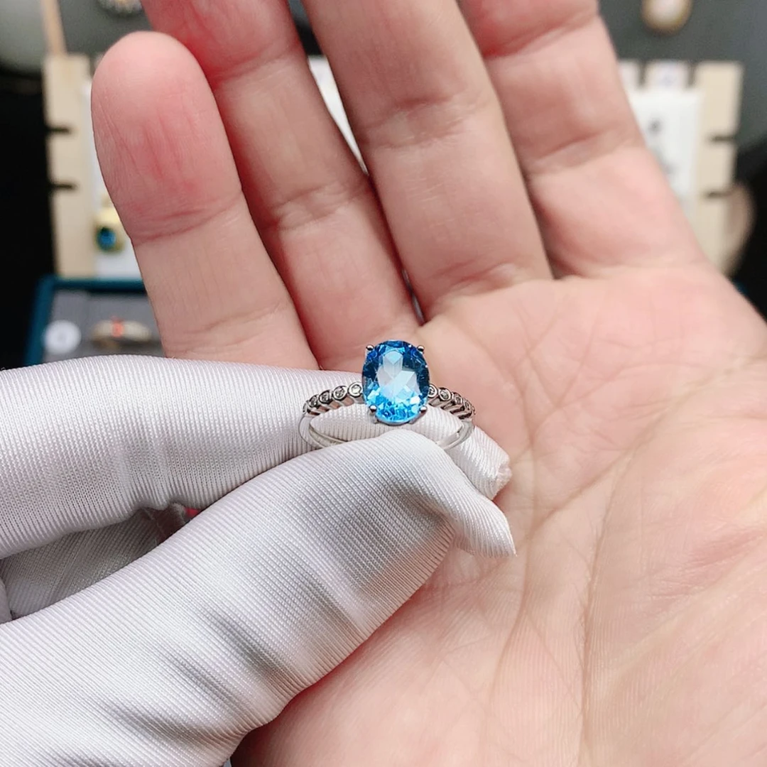 【闪购商品】托帕石戒指银S925镶嵌