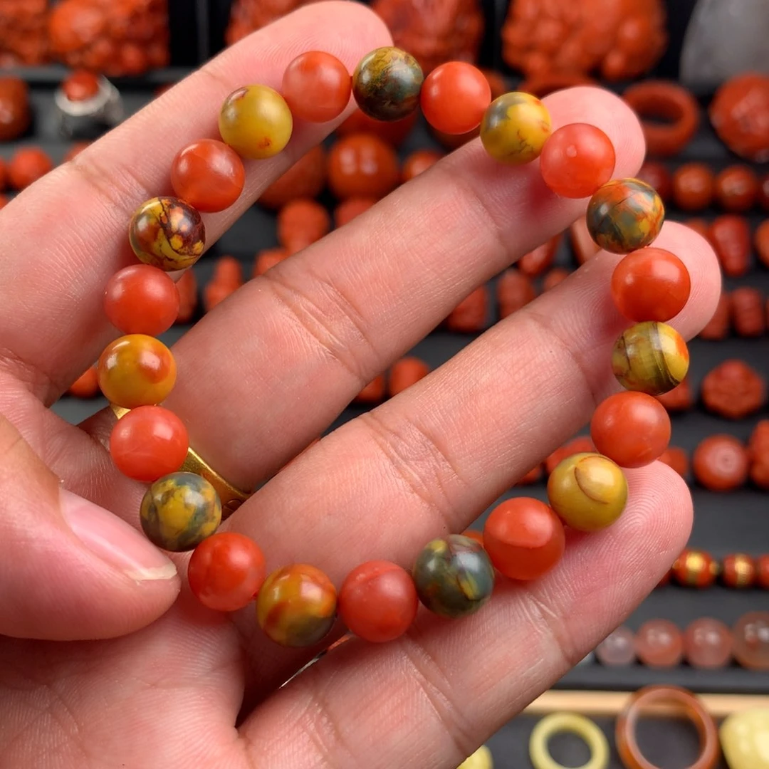 南红玛瑙包浆手串8+未镶嵌