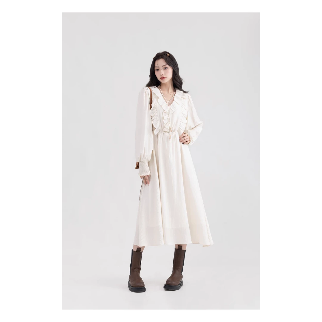 【OYANXI！清清！】小春日和温柔风收腰显瘦A字连衣裙WW-221253