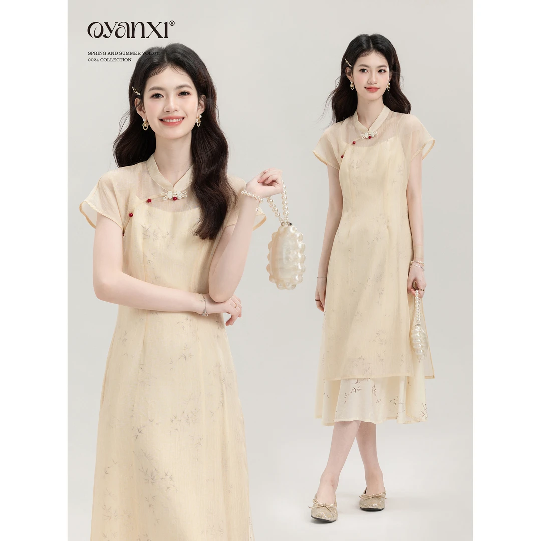 【OYANXI！清清！】春夏款新中式薄纱套装连衣裙237346/237345