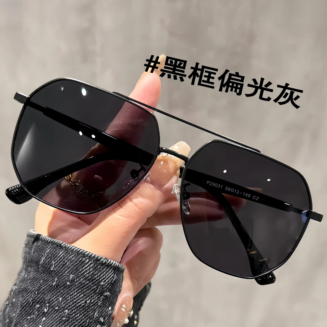 新款男士潮流大框墨镜遮阳防晒大脸显脸小开车防紫外线偏光太阳镜