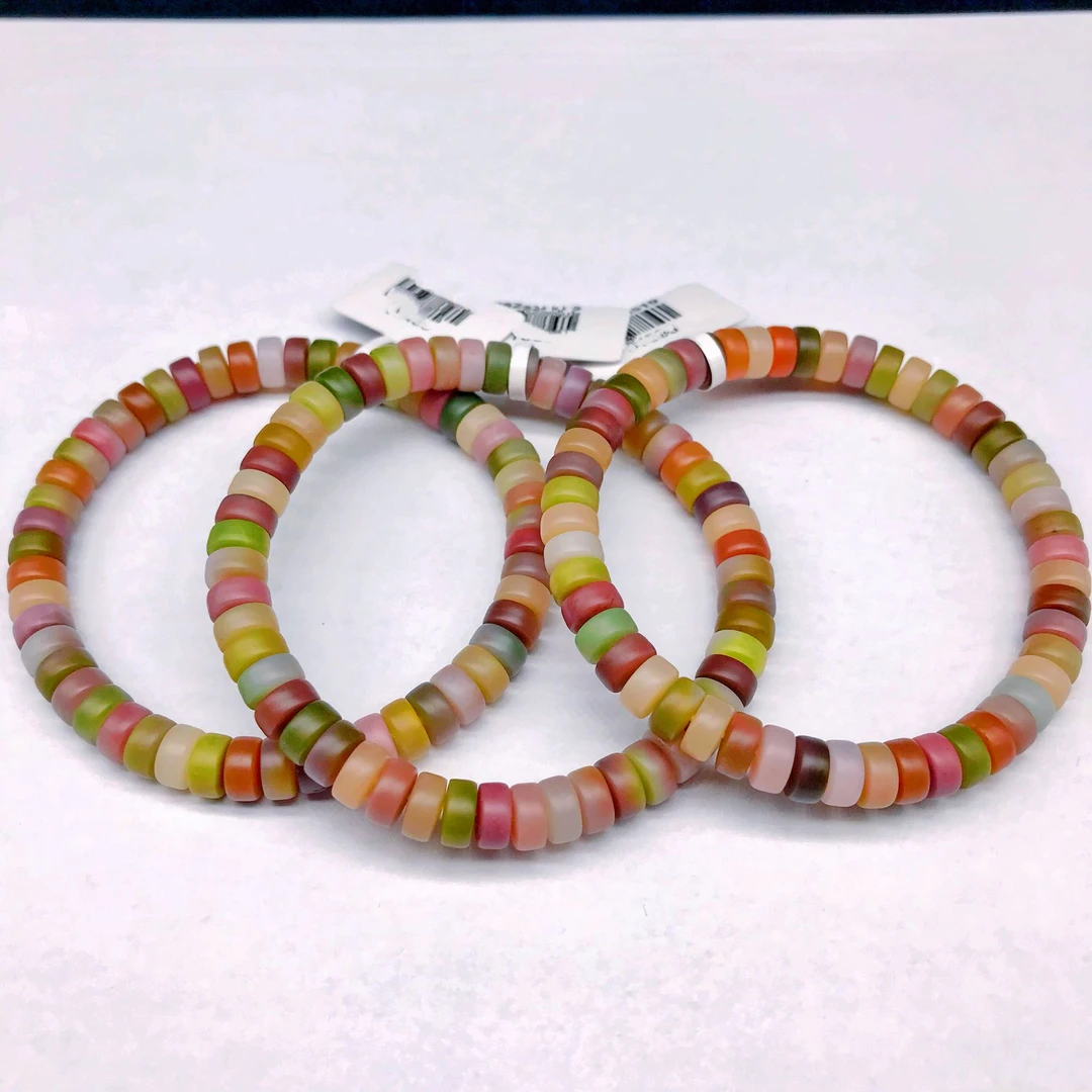 【领源】老矿桃子山盐源玛瑙哑光隔片手串（多样式发其一）