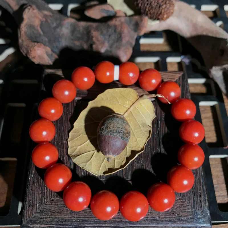 【领源】南红保山哑光典藏级手串11mm（一条）