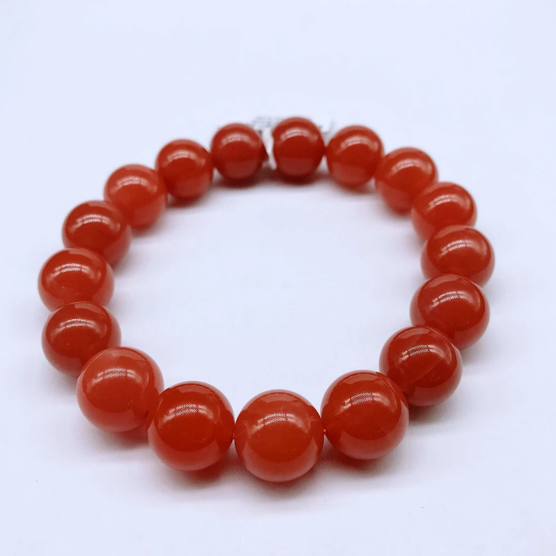 【领源】南红冰红时尚百搭手串15-16mm【一条】