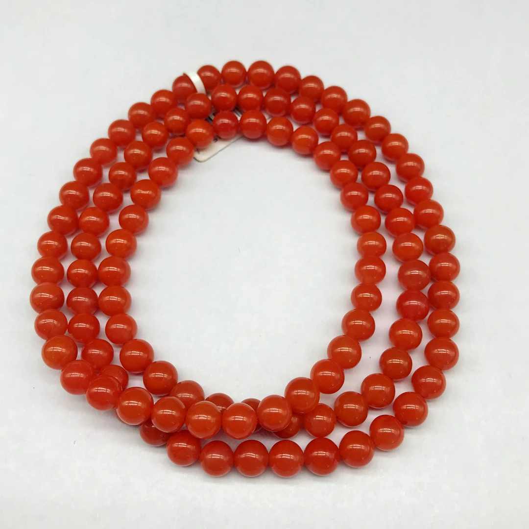 【鼎利源】南红保山滴水洞高货精美百搭多圈7mm