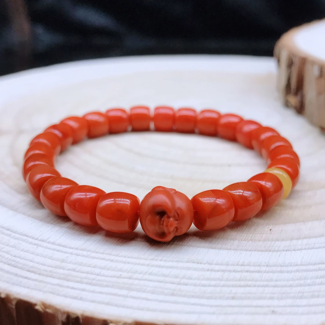 【鼎利源】南红四川瓦西精美时尚diy直切手串7mm