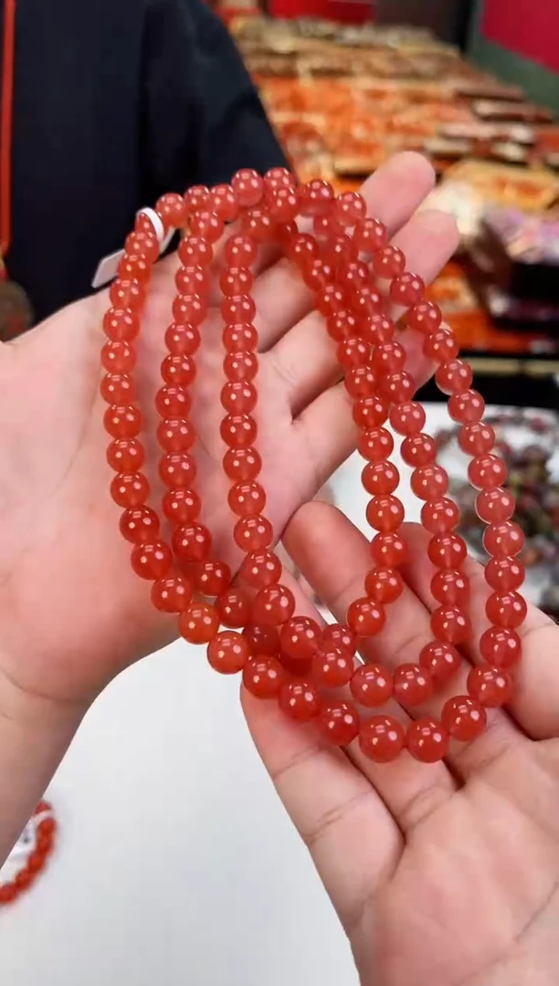 【闪购商品】南红玛瑙冰红多圈8+未镶嵌一个/条