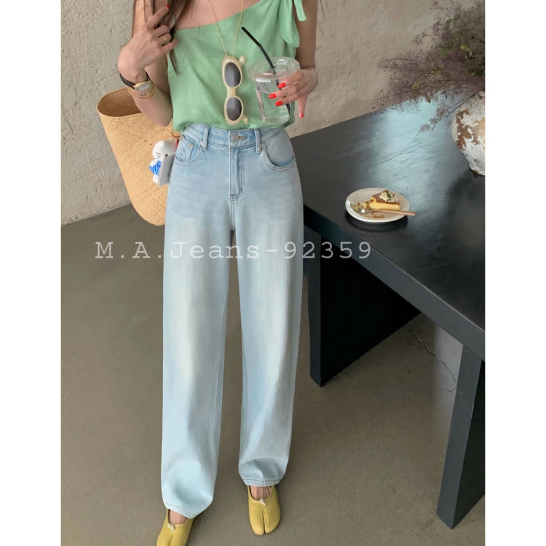 BOYIYI 福秒（BO92359#）韩版休闲直筒牛仔裤