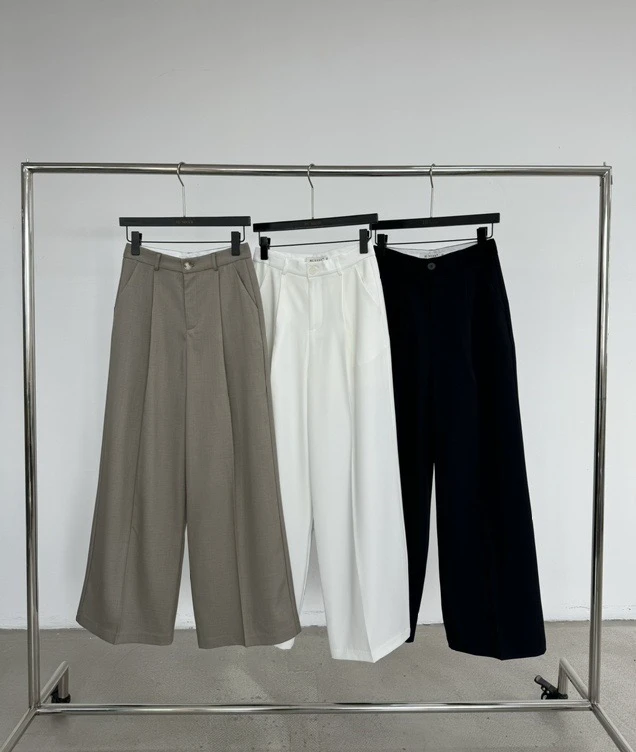 HU 福秒 高腰垂感阔腿西装裤（HU1020#）