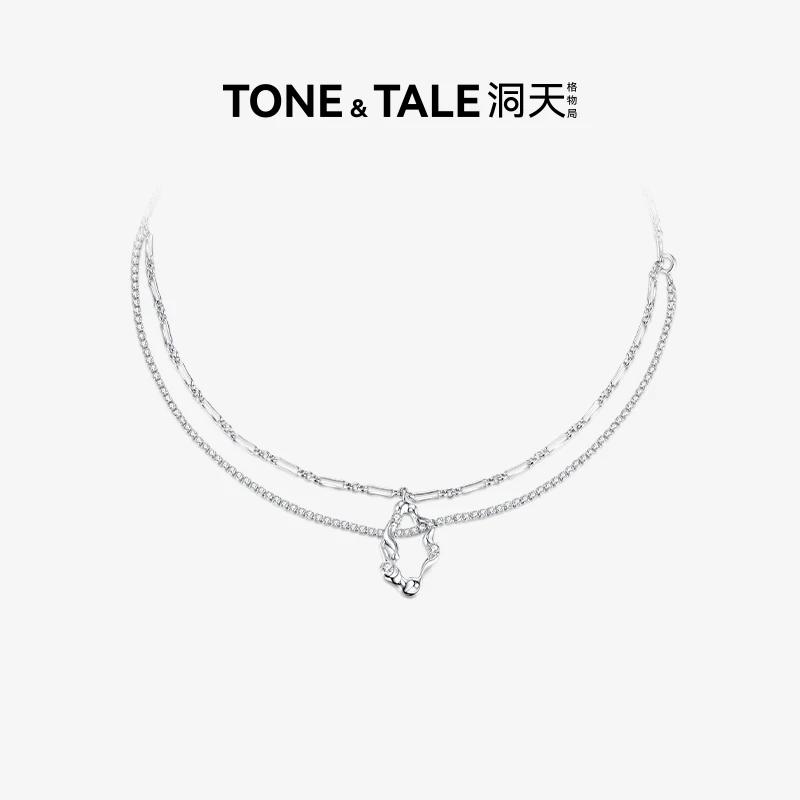 TONE & TALE/洞天 铜合金项链 镜花水月项链百搭简约叠戴轻奢