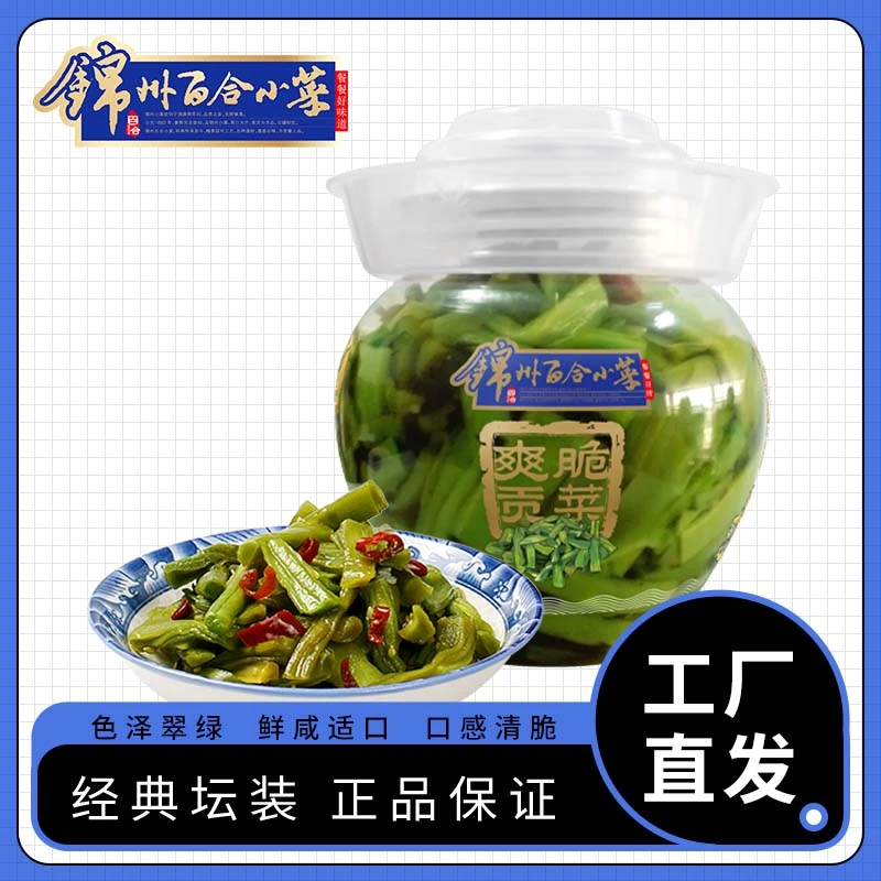 锦州百合小菜爽脆贡菜300克*2坛腌制开胃爽口即食特色酸甜早餐-g