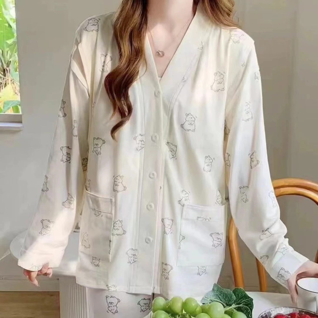 月子服产后月子服长袖薄款孕妇宽松孕妇产妇喂奶喂奶月子服