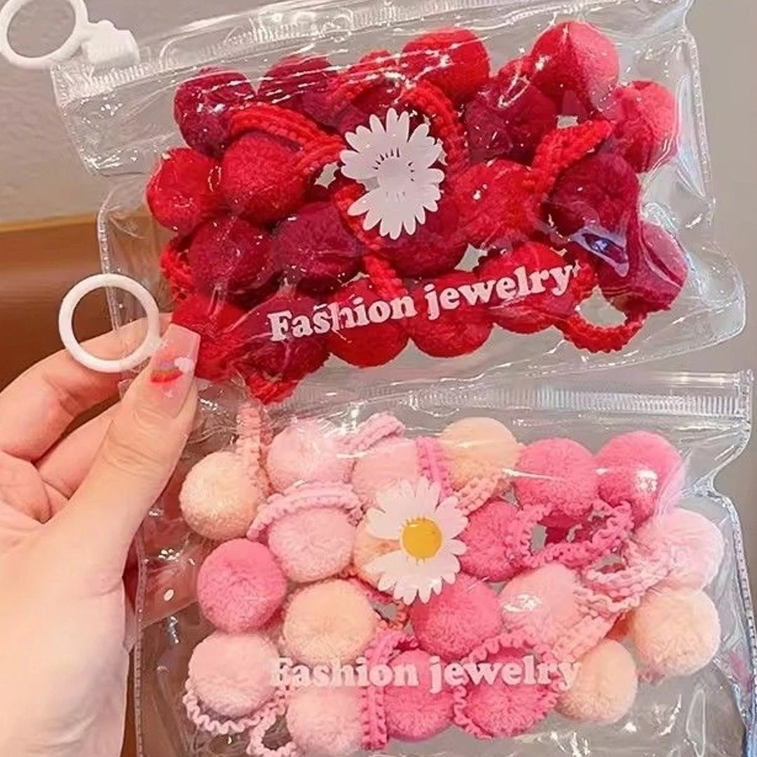新年红色发圈可爱橡皮筋女童扎头儿童宝宝不伤发小号头绳发绳头饰