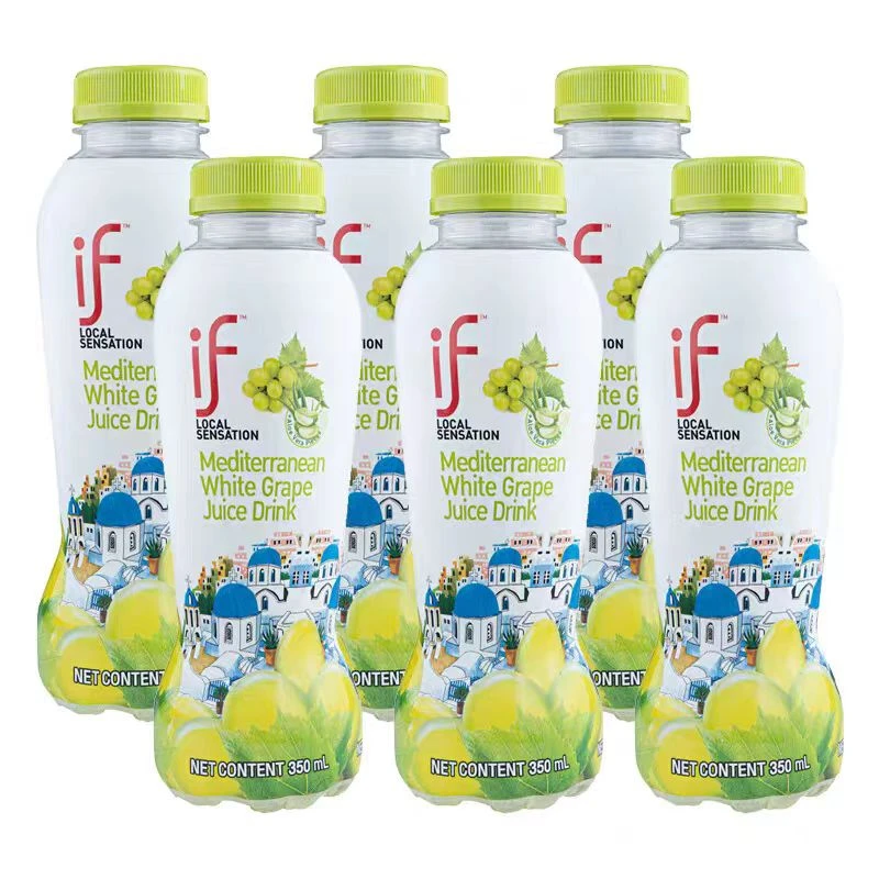 泰国进口if白葡萄汁350ml含芦荟果肉夏天风味果汁饮料 包邮