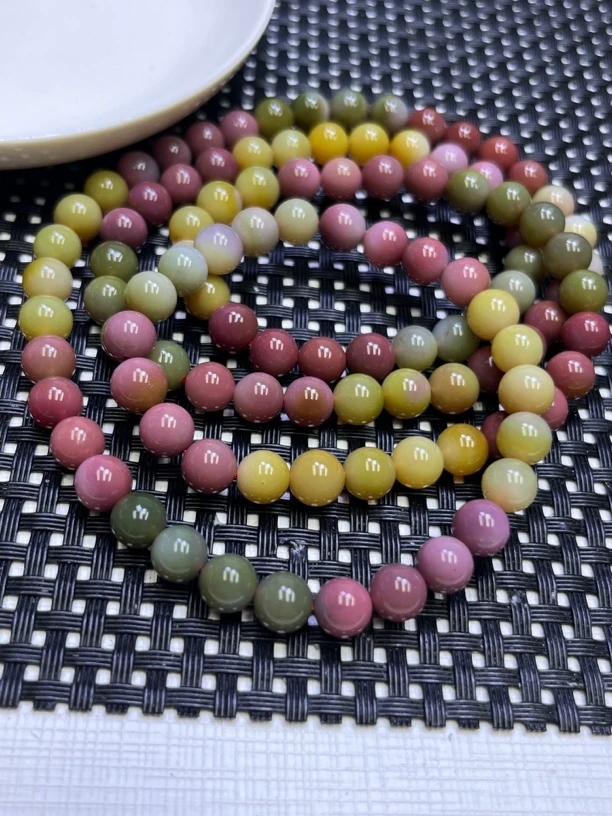 四川盐源玛瑙佛珠手链 颗粒饱满圆润光滑细腻 颜色美