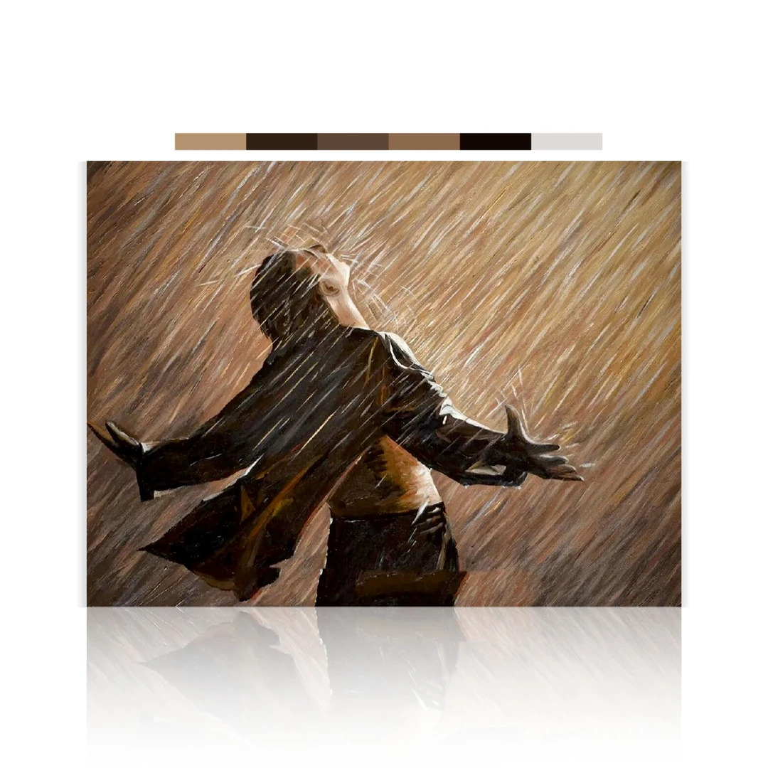 救赎装饰画彩色挂画亚麻画布简美风格印刷工艺横款客厅适用方形绷