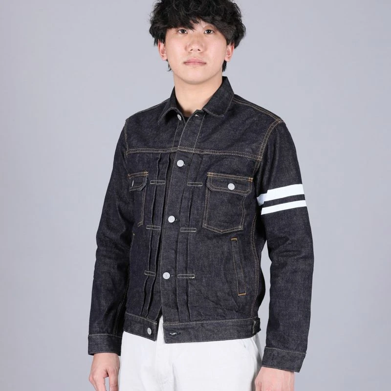 MOMOTARO桃太郎出阵2105SP-3 15.7oz 经典二代丹宁侧兜牛仔夹克男