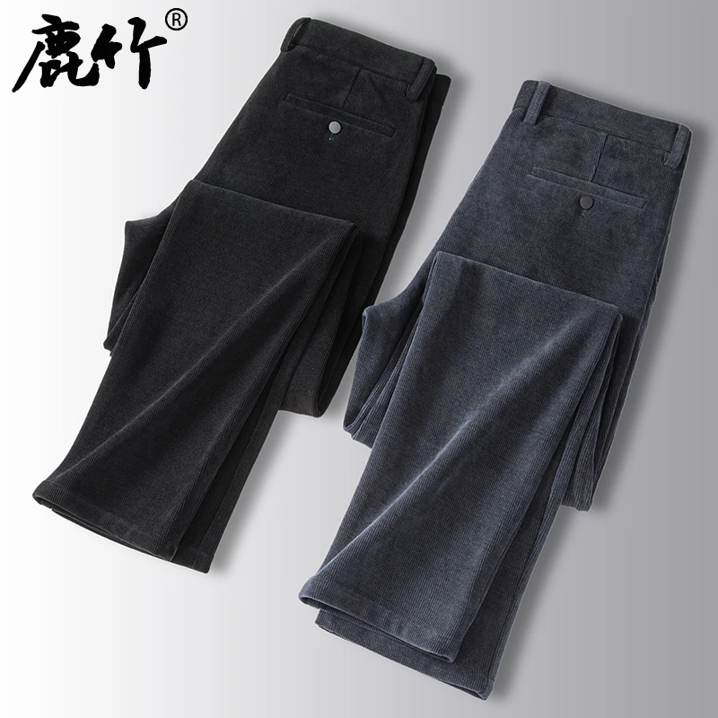 【灯芯绒面料】中老年爸爸休闲裤2025春秋季新款中年男士宽松直筒裤