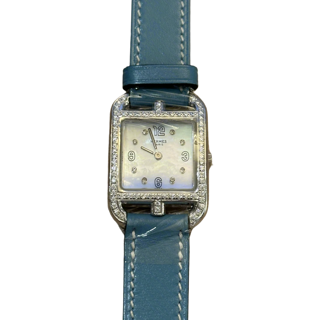 95新 Hermes/爱马仕 爱马仕猪鼻子镶钻钻刻贝母23盘tw