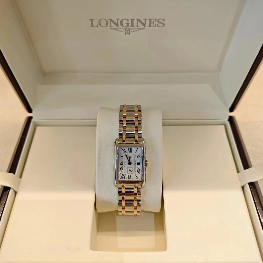 95新 Longines/浪琴 戴卓维纳中号间金罗马刻中古女表21盘15腕周